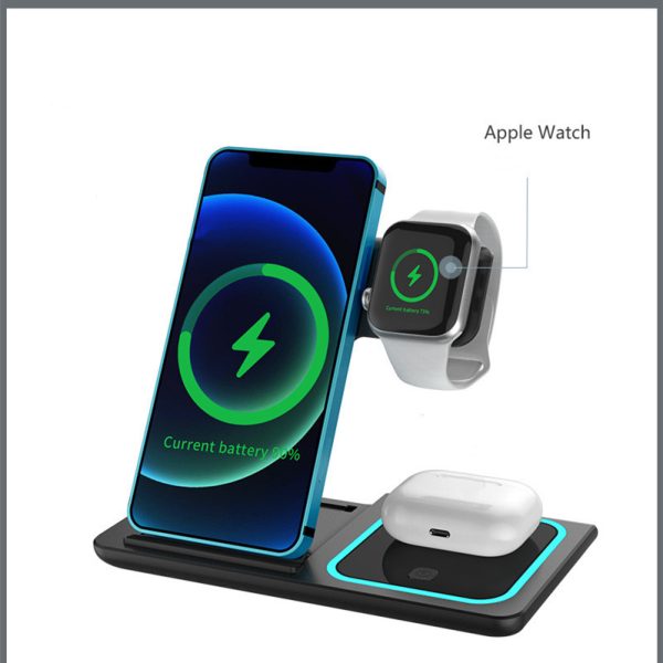 Three-in-one Wireless Foldable Twin Coil Charger - Image 2