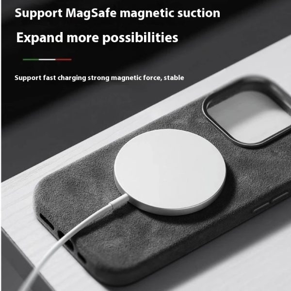 Alcantara Suede Phone Case Magnetic All-inclusive Men And Women - Image 3