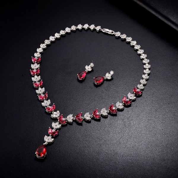 Two Piece Necklace Pendant Earring Set - Image 5