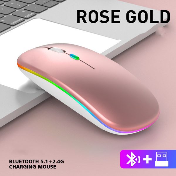 Ultra-thin Wireless Colorful Luminous Charging Mouse - Image 6