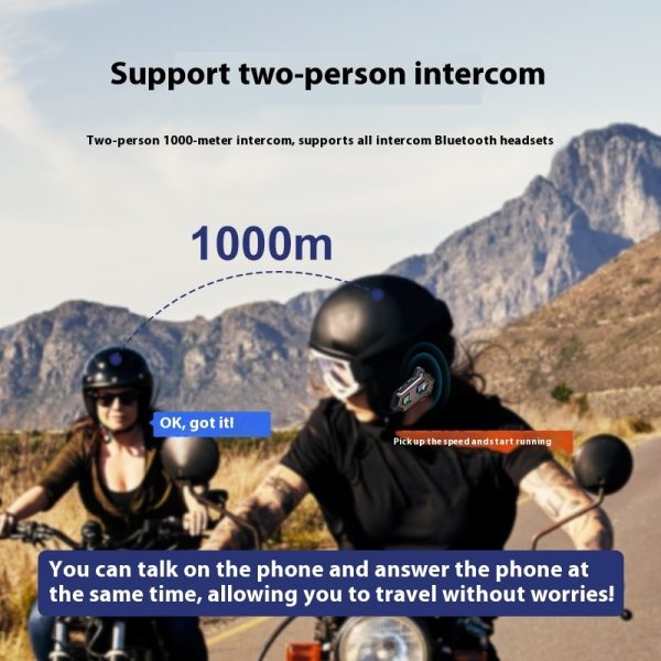 Motorcycle Rider Helmet Bluetooth Headset - Image 2