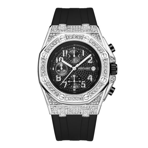 Vintage Personality Diamond-studded Large Dial Chronograph Function - Image 6