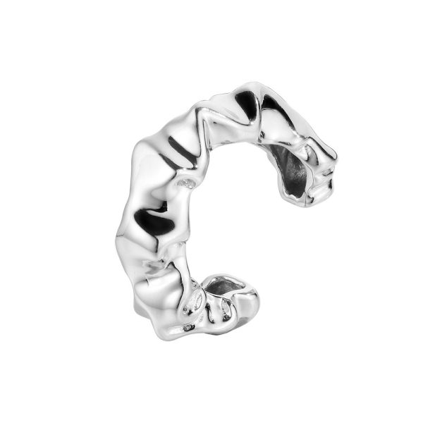 Women's Sterling Silver Origami Texture Ring - Image 5