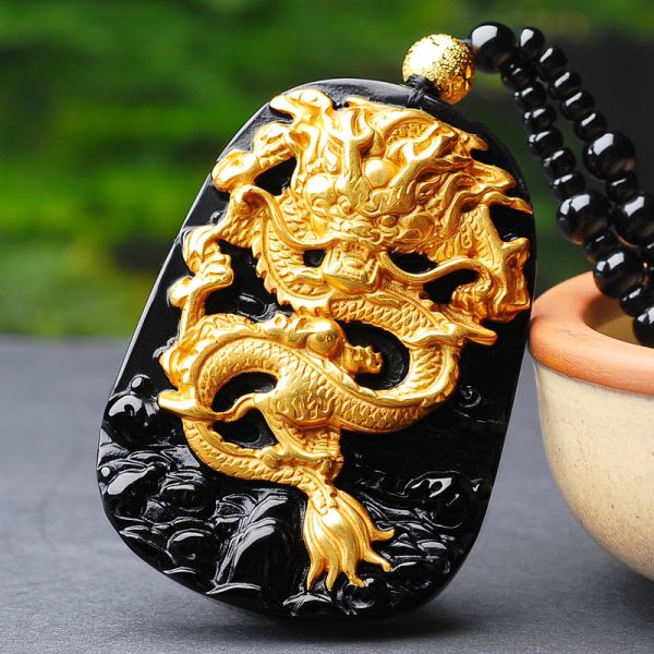 Golden Dragon Plated Pendant Necklace - Image 4