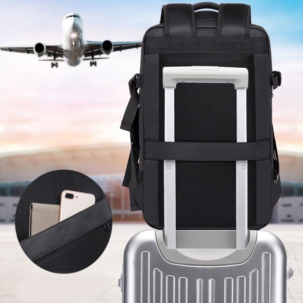 Foldable Large Capacity Business Backpack Men's Travel Bag Waterproof Backpack - Image 4