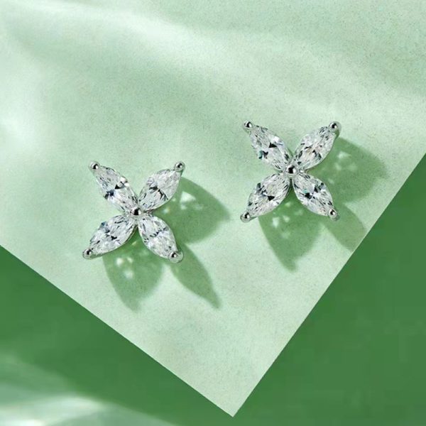 925 Silver Plated Personalized Design Graceful And Petite Earrings - Image 2