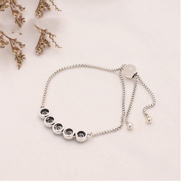 Round zircon silver bracelet - Image 3