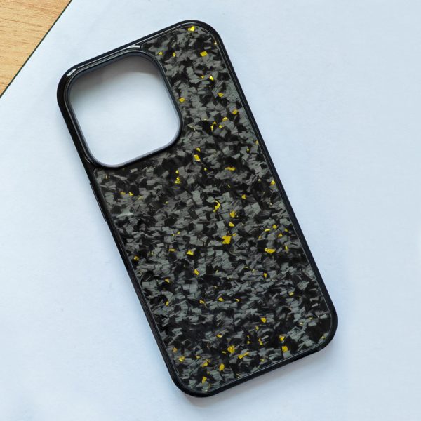 Gold Foil Carbon Fiber Forged Grain Phone Case - Image 7