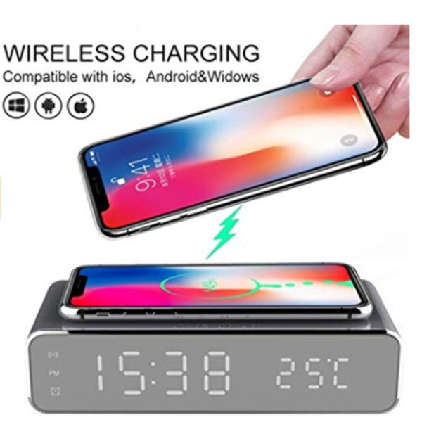 Wireless Charging Time Display Thermometer Alarm Clock - Image 5