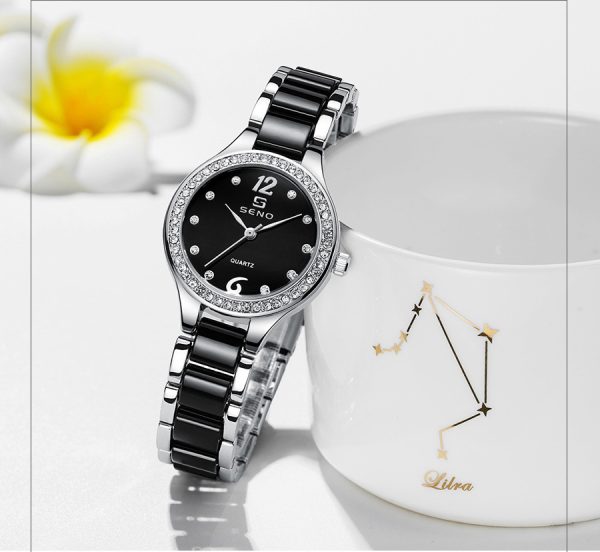 Ceramic Ladies Waterproof Bracelet Watch - Image 2