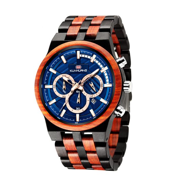 Wooden watch large dial quartz watch - Image 6