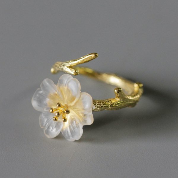 Creative flower branch  ring - Image 3