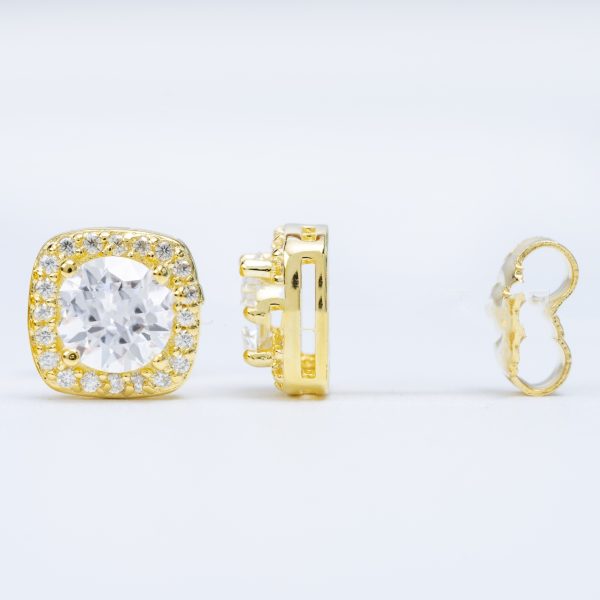 S925 Silver Inlaid Round 50mm Moissanite Stud Earrings - Image 5