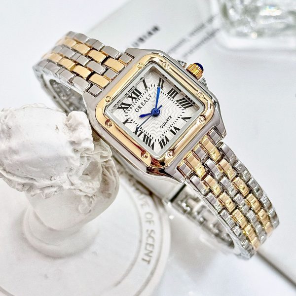 Classic Retro Square Waterproof Women's Diamond-embedded Watch - Image 8