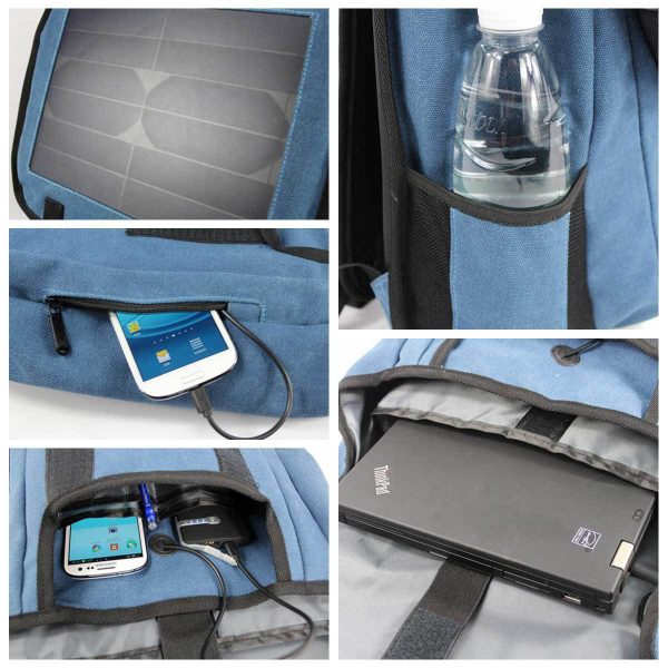 Solar Charging Multifunctional Wear-resistant Large Capacity Outdoor Computer Bag - Image 3