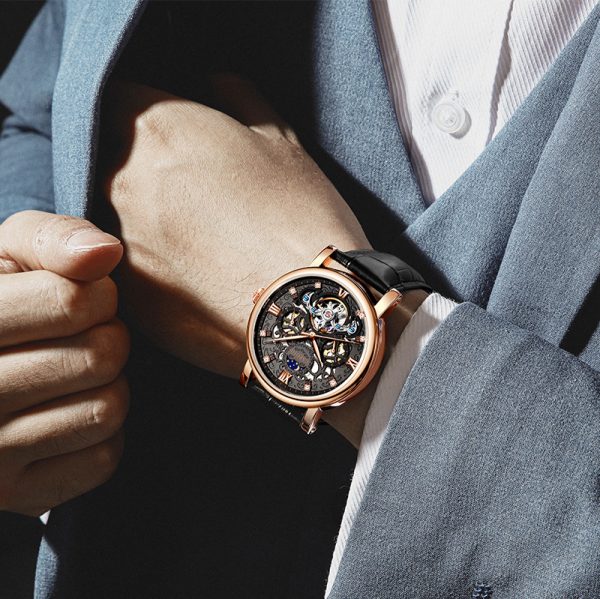 Men's Business Casual Waterproof Luminous Leather Watch - Image 2