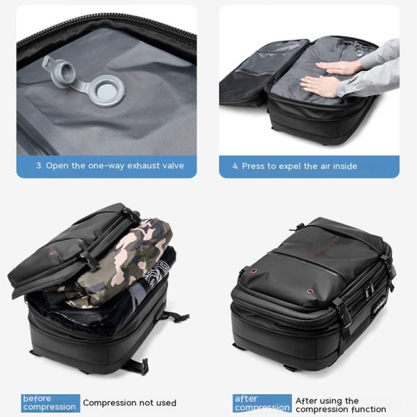 Travel Backpack Men's Business Multifunction Computer Bag Vacuum Compression Large-capacity Backpack - Image 6