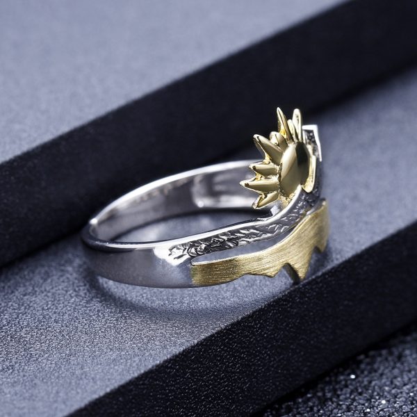 Nature Wind Sun Sunrise Premium Designer Adjustable Ring - Image 8