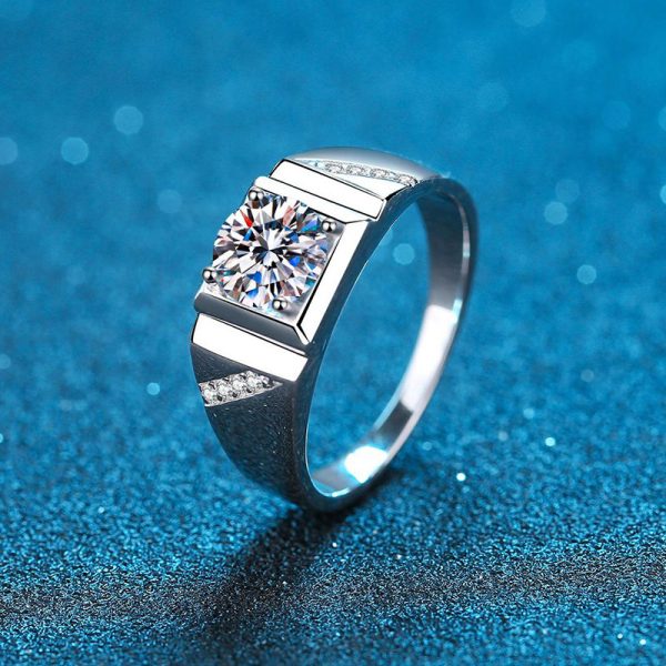 S925 Sterling Silver Men's Ring Simple - Image 2