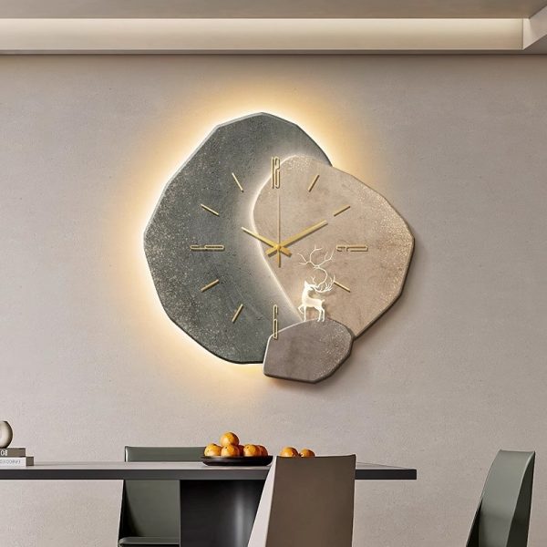 Lucky Stone Restaurant Clock Wall Clock - Image 3
