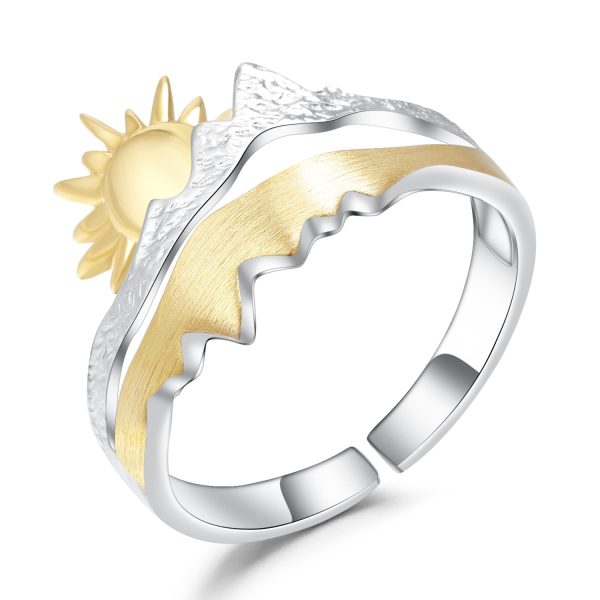 Nature Wind Sun Sunrise Premium Designer Adjustable Ring - Image 3