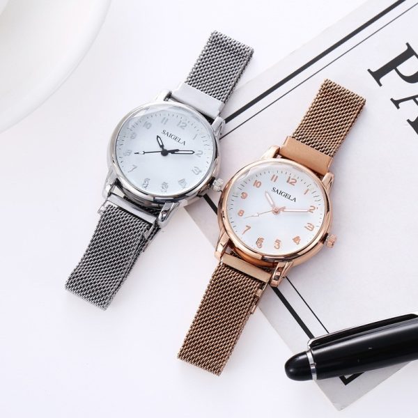 Milan Mesh Strap Magnetic Buckle Digital Women's Watch - Image 3