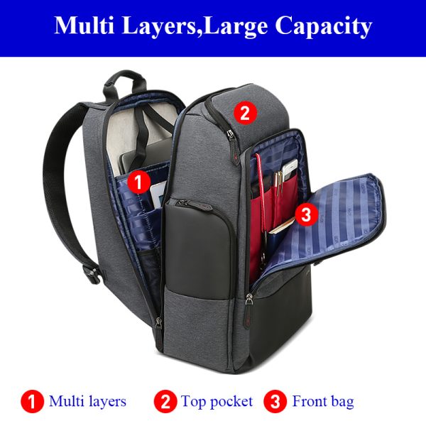 Business Men's Large Capacity Shoulder Travel Usb Men's Backpack - Image 6