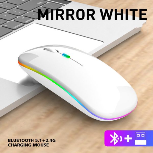 Ultra-thin Wireless Colorful Luminous Charging Mouse - Image 5