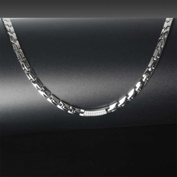 Diamond Stainless Steel Necklace For Men And Women - Image 4