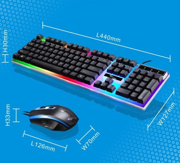 G21 Wired U U Mouse And Keyboard Set Suspended Lighting Mechanical Feel Game Mouse And Keyboard Set - Image 3