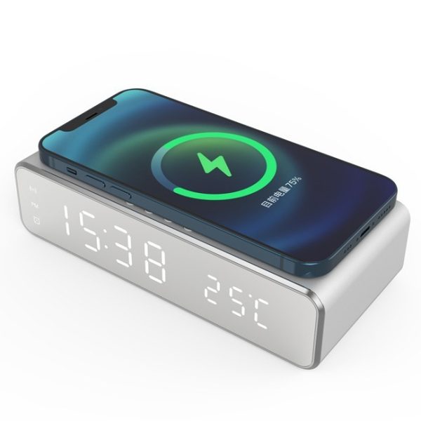 Wireless Charging Time Display Thermometer Alarm Clock - Image 3