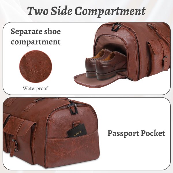 Large Capacity Men's Leather Suit Storage Bag - Image 5