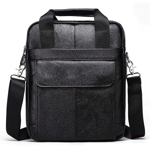 Hummer Business Commute Genuine Leather Men's Business Messenger Bag - Image 9