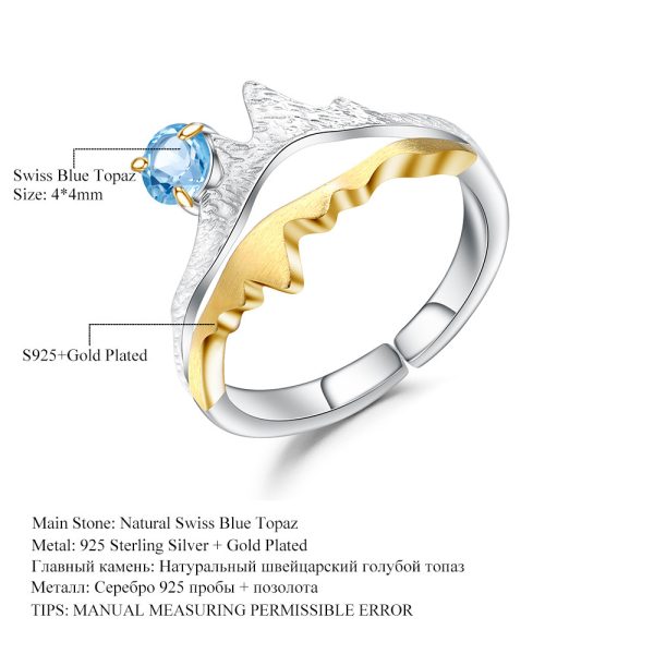 Nature Wind Sun Sunrise Premium Designer Adjustable Ring - Image 6