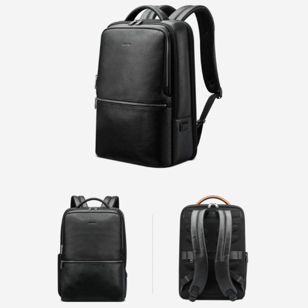 Men's Backpack Leather Large Capacity - Image 2