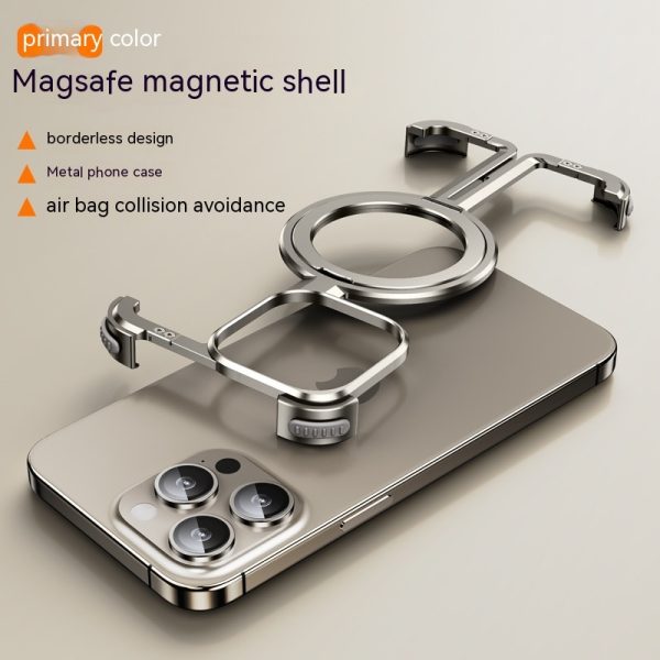 Metal Airbag Anti-fall Shell Phone Case Protective Shock Absorption Aerospace Grade Aluminum Holder Cover - Image 3