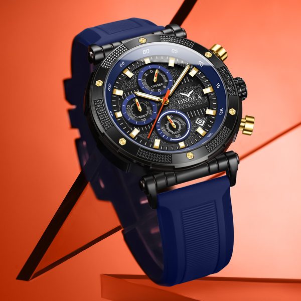 Fashion New Multi-functional Quartz Tape Watch Waterproof - Image 4