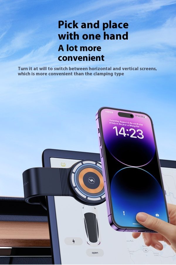 Large Screen Dashboard Bending Magnetic Suction Wireless Charger On-board Bracket - Image 8