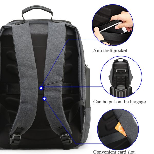 Business Men's Large Capacity Shoulder Travel Usb Men's Backpack - Image 3