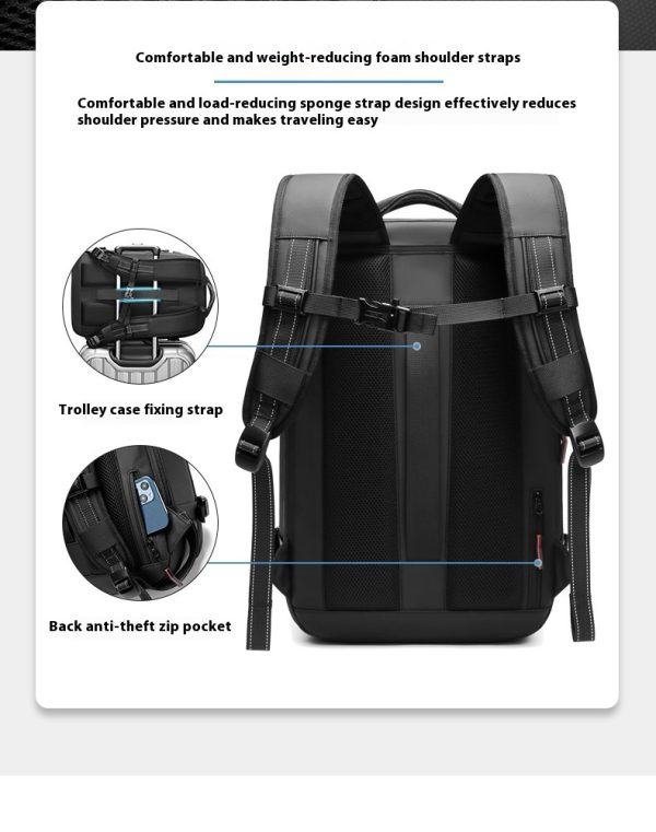 Men's Large-capacity Backpack Dry Wet Separation Anti-theft Package Business Leisure Unisex Backpack - Image 8