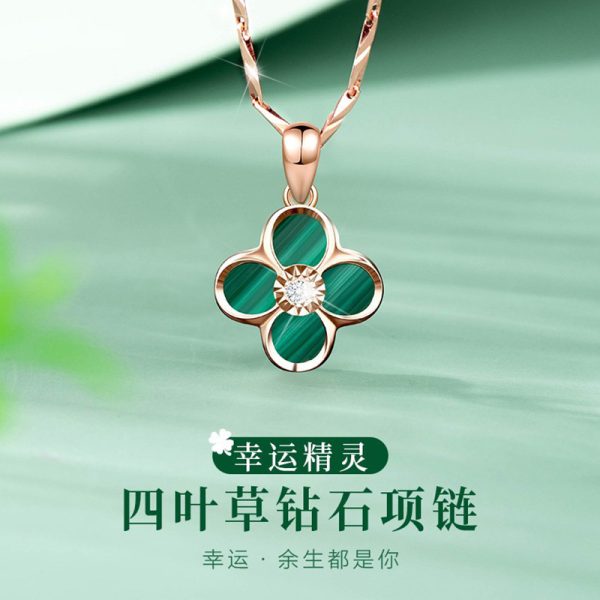 Women's Clover Sterling Silver Necklace - Image 5