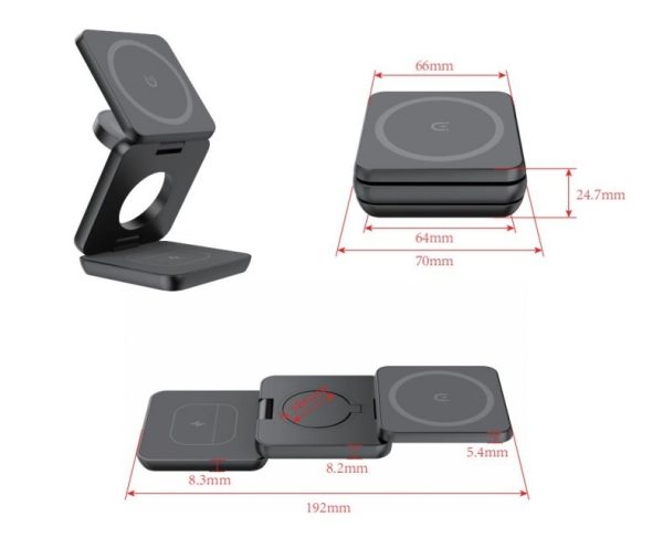 Magnetic Suction Wireless Charging And Folding Phone Holder - Image 4