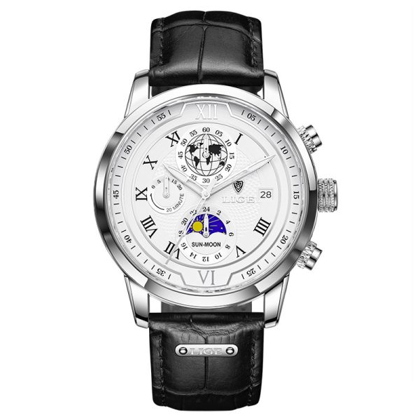 Men's Quartz Watch Moon Phase Function - Image 3