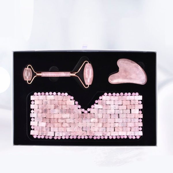 Rose Quartz Eye Mask Massager Facial Lift Roller - Image 2
