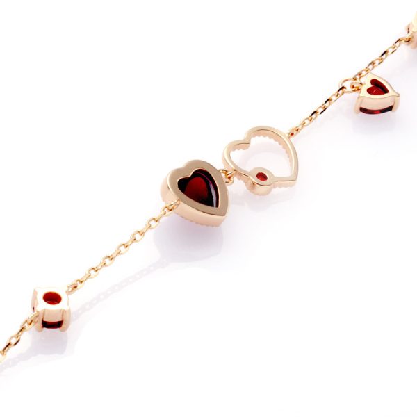 Ladies New Red Pomegranate Heart Bracelet - Image 4
