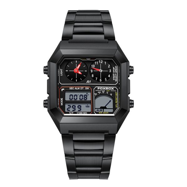 Dual Display Multifunctional Waterproof Alarm Clock Luminous Sports Chronographe Watch - Image 9