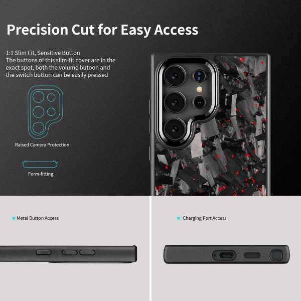Magnetic Forged Carbon Fiber Shell Phone Case Protective Sleeve - Image 4