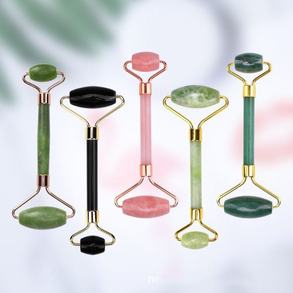 Rose Quartz Eye Mask Massager Facial Lift Roller - Image 5