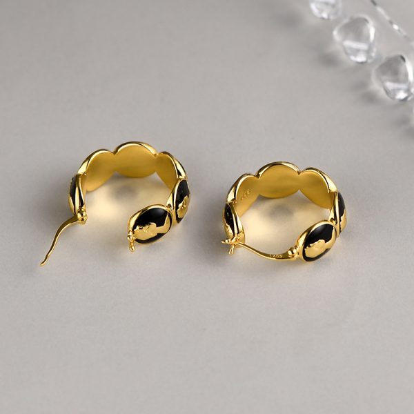 Retro Silver Socialite Light Luxury Minority Metal Queen Head Earrings - Image 3