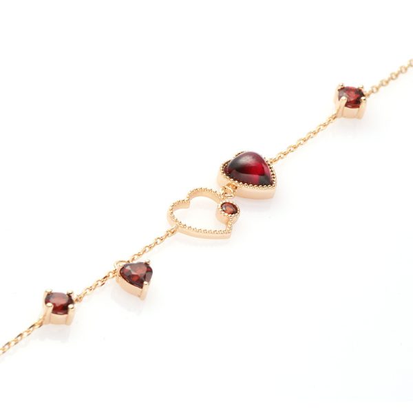 Ladies New Red Pomegranate Heart Bracelet - Image 3